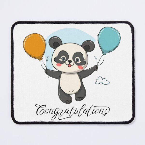 Item preview, Panda with Balloons: Congratulations! designed and sold by KWTeam.