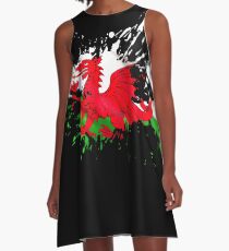 Wales Flag A-Line Dress