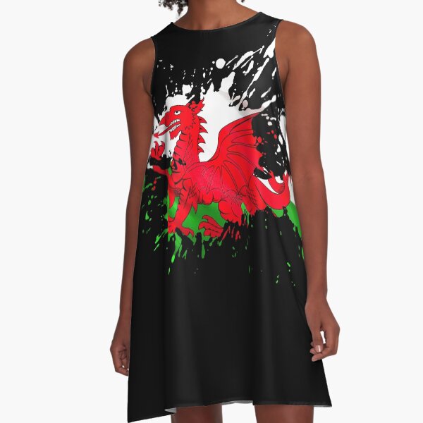 Wales Flag A-Line Dress