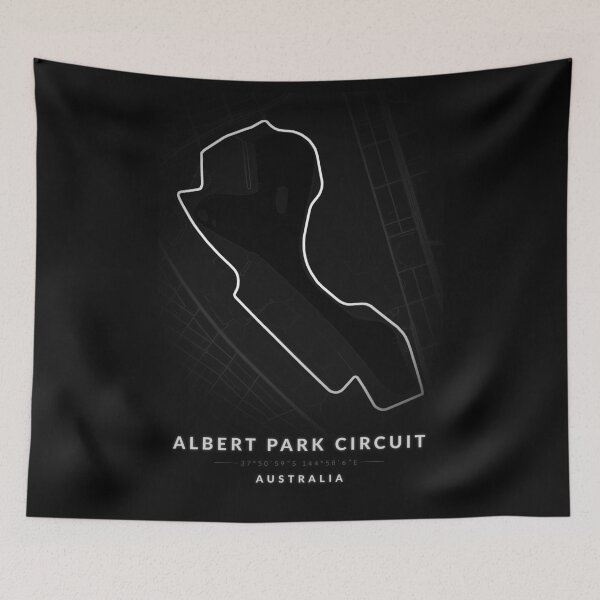 Item preview, Albert Park circuit in Australia Black and white designed and sold by Jerhus.