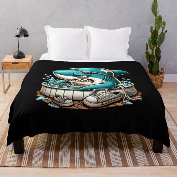Item preview, Title: "Cool Shark in a Swimming Barrel designed and sold by Zwembad Vergelijker.