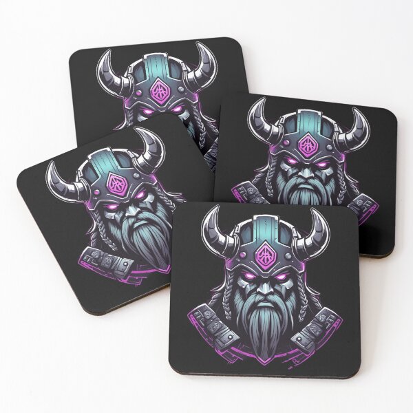 Item preview, Cyberpunk Viking, Horned Helm, Unique Purple Rune designed and sold by Burn-Ego.