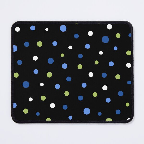 Item preview, Confetti Polk Dot in Blue & Green on Black Whimsy Dot designed and sold by LoreliDesigns.