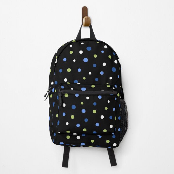 Item preview, Confetti Polk Dot in Blue & Green on Black Whimsy Dot designed and sold by LoreliDesigns.