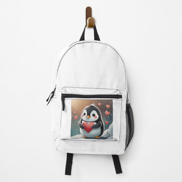 Item preview, Cute Little Penguin for Valentines Day with background designed and sold by Inkytreasures.