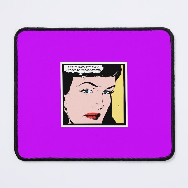 Item preview, Life is hard; it’s harder if you’re stupid - Funny quotes retro comics designed and sold by Alex Starcatcher.