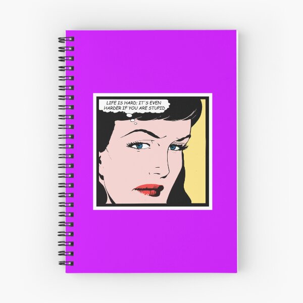 Item preview, Life is hard; it’s harder if you’re stupid - Funny quotes retro comics designed and sold by Alex Starcatcher.