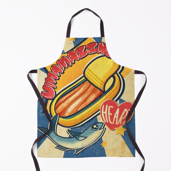 Item preview, Anchovy Poster Umami Fish Cute Umamazing Pun Poster Blue Yellow Worn designed and sold by ediebitty.