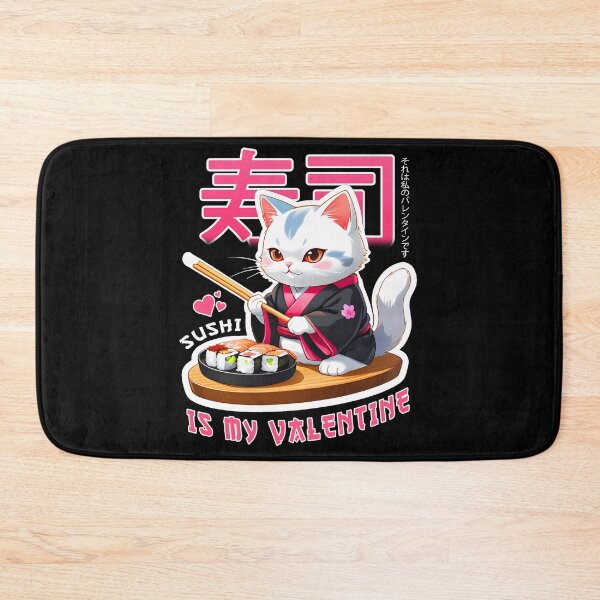 Item preview, Sushi Is My Valentine -  Great Sushi Cat Preparing Japanese Food  designed and sold by JUSTBEELEGANT.