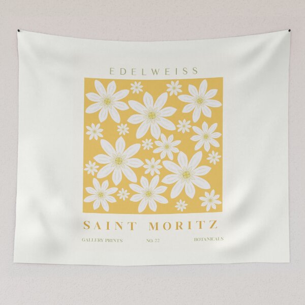 Item preview, Saint Moritz Edelweiss Flower Market Art designed and sold by InkAndViolets.