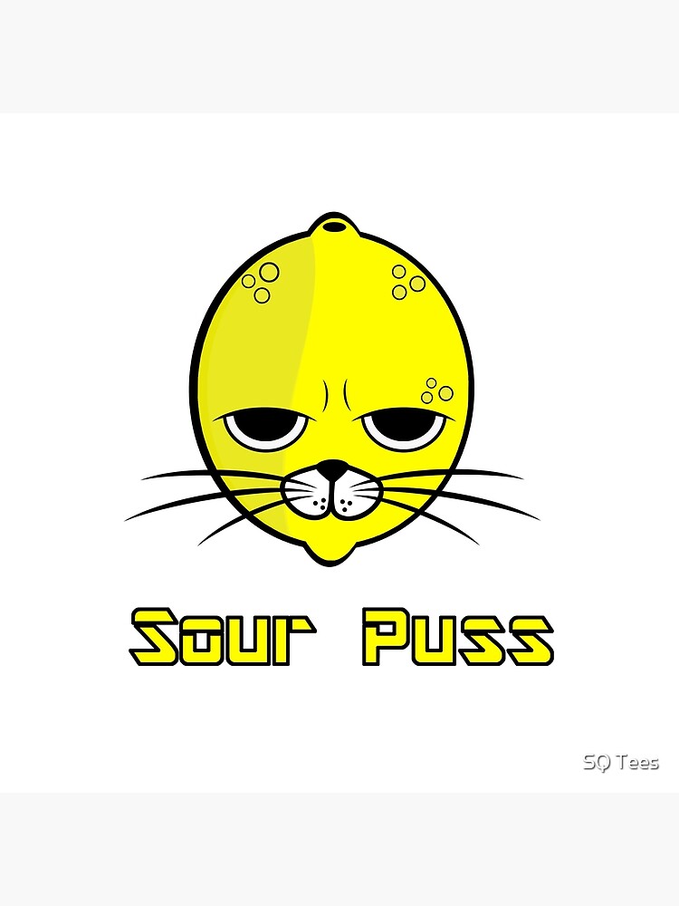 Sour Puss The Lemon Cat Throw Pillow By Punnytees Redbubble