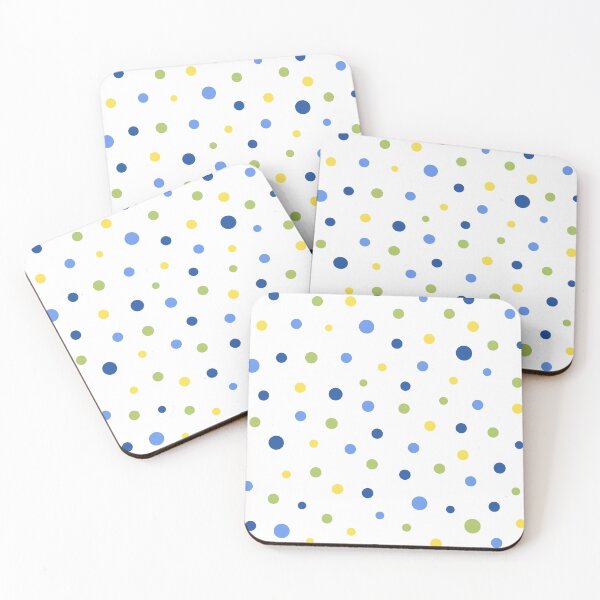 Item preview, Confetti Polk Dot in Blue & Green on Black Whimsy Dot  designed and sold by LoreliDesigns.