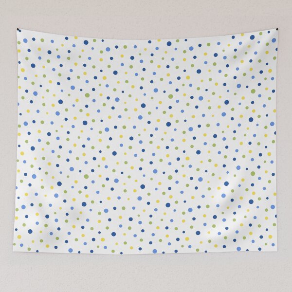 Item preview, Confetti Polk Dot in Blue & Green on Black Whimsy Dot  designed and sold by LoreliDesigns.