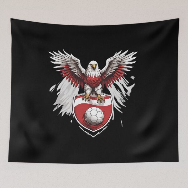 Item preview, white eagle football, soccer, gift for a fan, Poland designed and sold by GroonSpace.