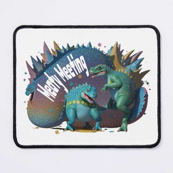 Item preview, Dinosaur Meaty Meeting friends, gift for friends designed and sold by RoseAIArtRhythm.