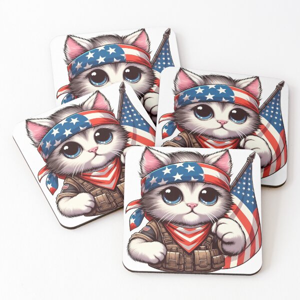 Item preview, Patrio-Kitty: The Fluffy Freedom Fighter designed and sold by PrintWizardArt.