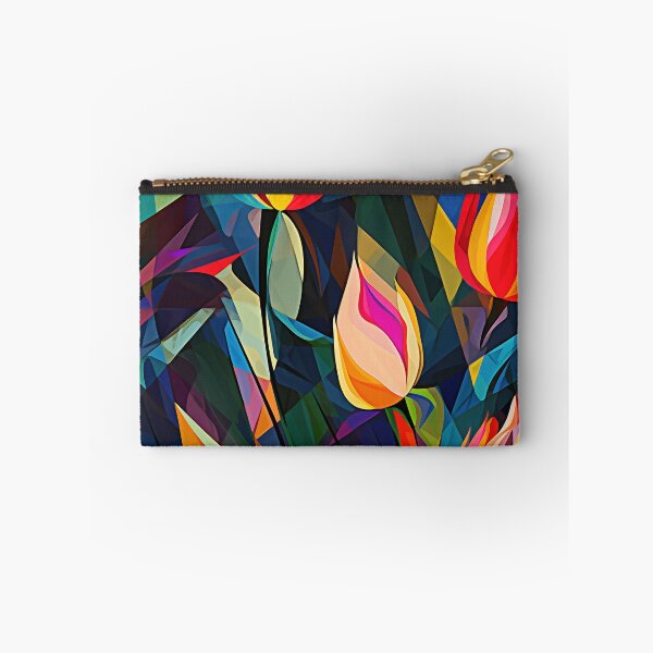Item preview, Tulip Tile 06: Goblet of Springtime Sunshine in a Blooming Rainbow of Spiraling Blooms designed and sold by TheBrainArt.