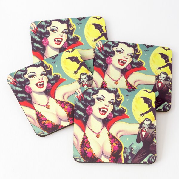 Item preview, Vintage Vampire Girl designed and sold by PulpVintage.
