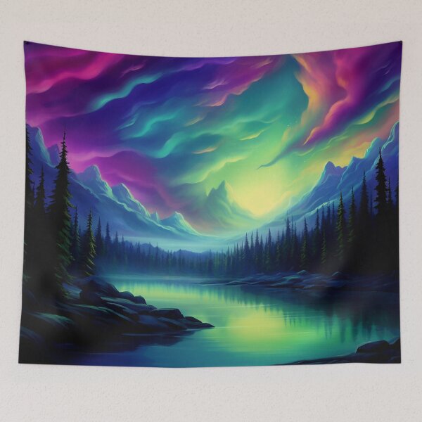 Item preview, Northern Lights Fantasy: Aurora Borealis Dreamscape Art designed and sold by Fantasy Masterpiece.