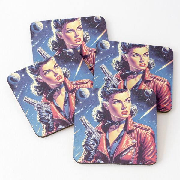 Item preview, Retro Pulp Sci Fi Girl designed and sold by PulpVintage.
