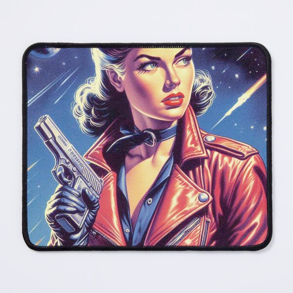Item preview, Retro Pulp Sci Fi Girl designed and sold by PulpVintage.