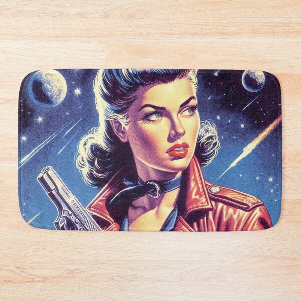 Item preview, Retro Pulp Sci Fi Girl designed and sold by PulpVintage.