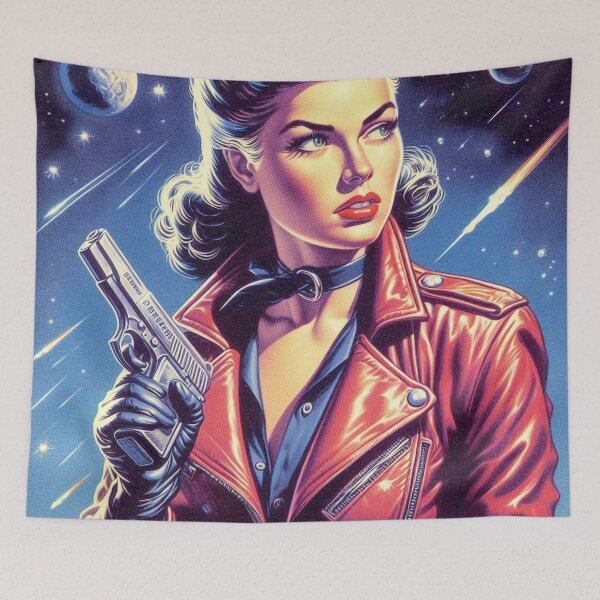 Item preview, Retro Pulp Sci Fi Girl designed and sold by PulpVintage.