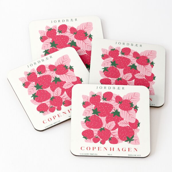 Item preview, Copenhagen City Flower Market Strawberry Print designed and sold by InkAndViolets.