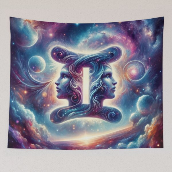 Item preview, Dual Radiance: Unveiling the Cosmic Twins' Brilliance designed and sold by KericeKreations.