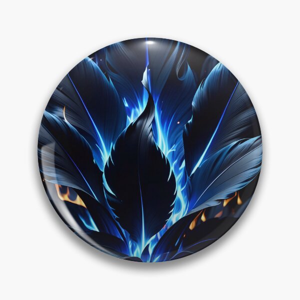 Artikelvorschau, Magical Blue Feather Fire Flower Pattern entworfen und verkauft von TheArtOfPat.