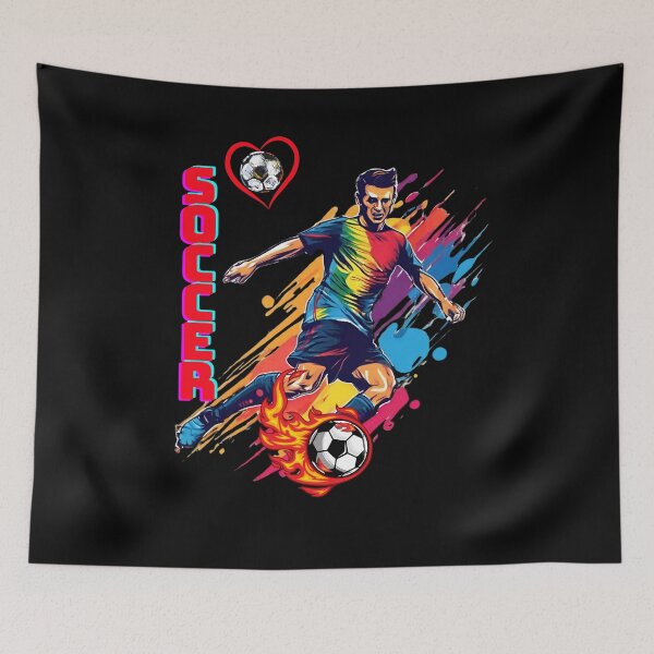 Item preview, Colorful soccer player, soccer, gift for soccer lover, designed and sold by GroonSpace.
