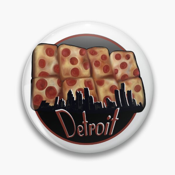 Item preview, Detroit style pizza with skyline designed and sold by Tirish56.