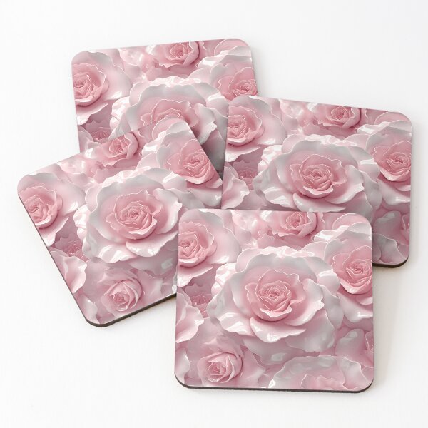 Item preview, 3D Light Pink Roses Seamless Pattern for Valentine's Day designed and sold by Apkdesigner.