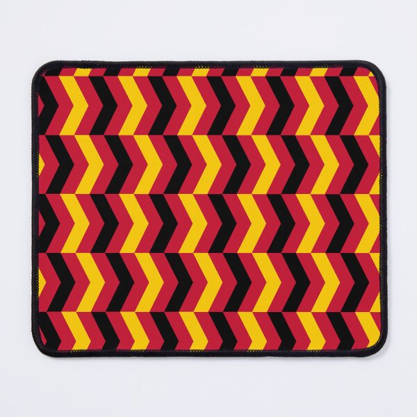 Item preview, Black Yellow Red Belgium Tricolor Horizontal Stripe Zigzag Line Art Nouveau Architecture Pattern designed and sold by PenguinForests.