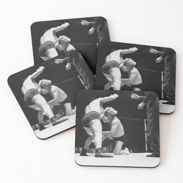 Item preview, Gorgeous George Wrestling Match Low Blow Black and White designed and sold by kylmllr101684.