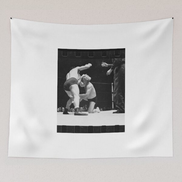 Item preview, Gorgeous George Wrestling Match Low Blow Black and White designed and sold by kylmllr101684.