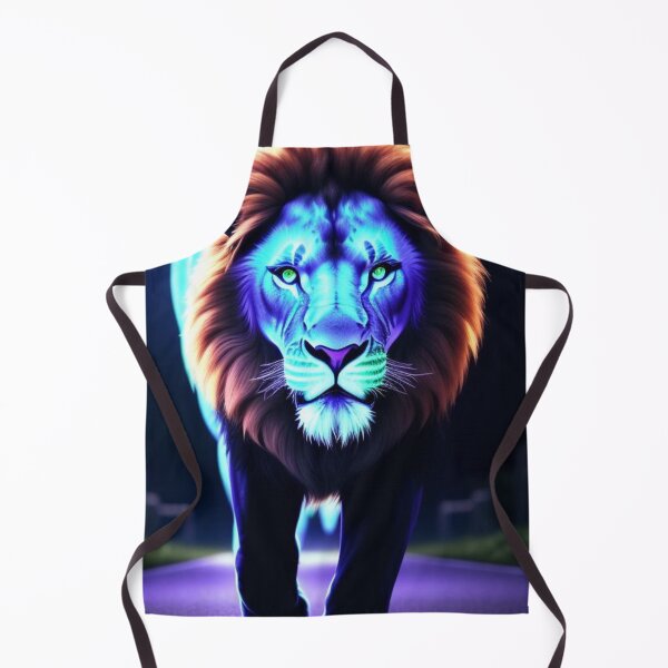 Aperçu de l'œuvre Vibrant Neon Lion 3 - Electrifying Glow Art on Redbubble créée et vendue par craftyblinders9.