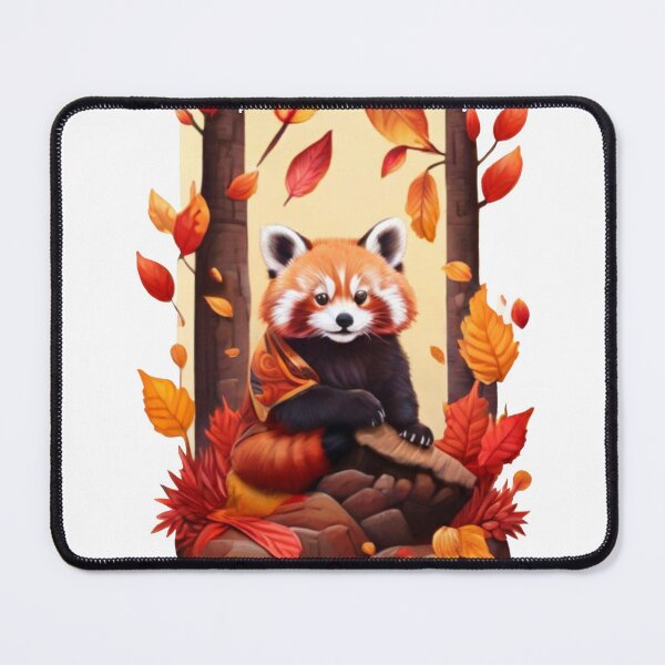 Item preview,  cute red panda enjoying autumn designed and sold by Karaz's Animal Kingdom.