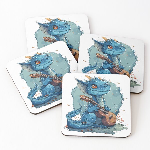 Artikelvorschau, Whimsical Dragon Playing Guitar entworfen und verkauft von DragonFantasia.
