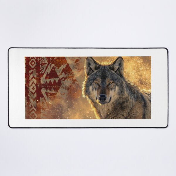 Item preview, Tribal wolf with intricate patterns designed and sold by JuanmaLW.