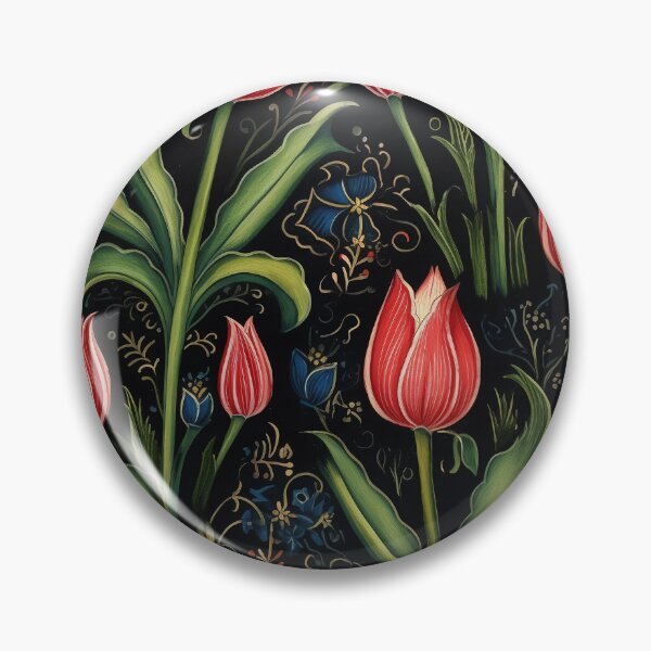 Item preview, Tulip Tile 08: Goblet of Springtime Sunshine in a Blooming Rainbow of Spiraling Blooms designed and sold by TheBrainArt.