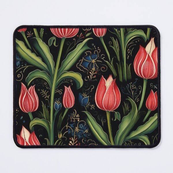 Item preview, Tulip Tile 08: Goblet of Springtime Sunshine in a Blooming Rainbow of Spiraling Blooms designed and sold by TheBrainArt.
