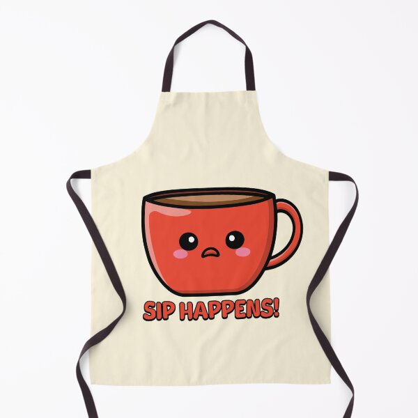Item preview, Sip Happens! Cute Coffe Mug Pun designed and sold by PMCreative.