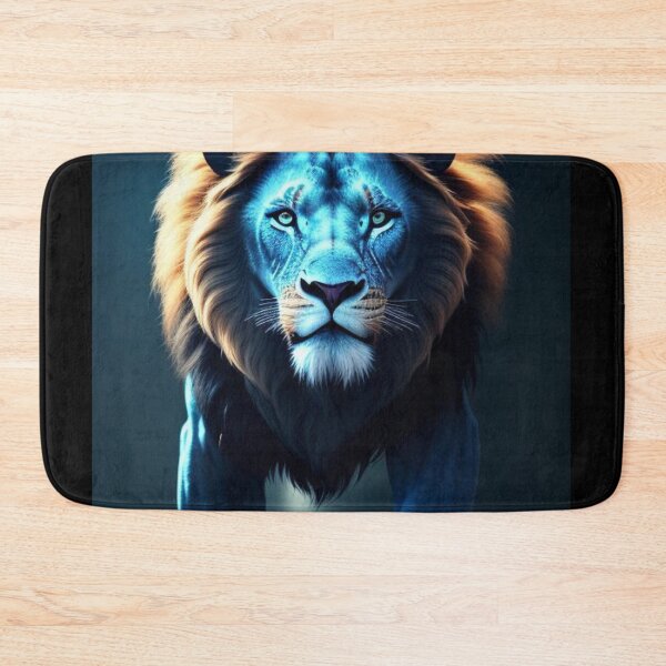 Item preview, Vibrant Neon Lion 5 - Electrifying Glow Art on Redbubble designed and sold by craftyblinders9.