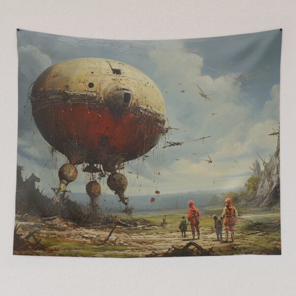 Item preview, Conspiracy Theory: Medieval Aliens, Extraterrestrial Alien Painting designed and sold by Fantasy Masterpiece.