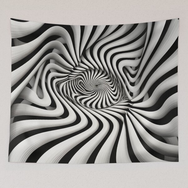 Artikelvorschau, Geometrisches Design der optischen Kunst in Schwarz und Weiß entworfen und verkauft von Elias Kamstra.