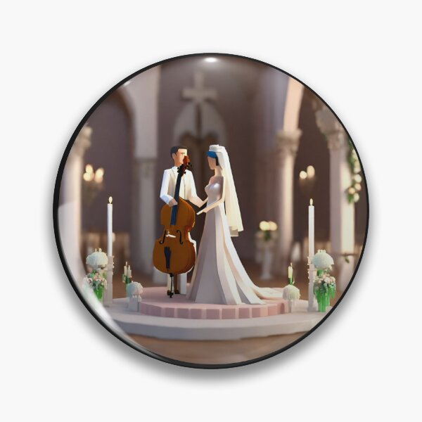 Artikelvorschau, 3D Ein junges Paar mit Cello - Aufkleber entworfen und verkauft von LTI-Stickers.