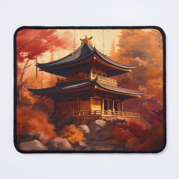 Item preview, Japanese Temple in the Fall designed and sold by TattedHart.