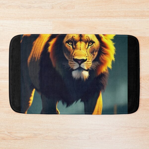 Item preview, Vibrant Neon Lion 7 - Electrifying Glow Art on Redbubble designed and sold by craftyblinders9.