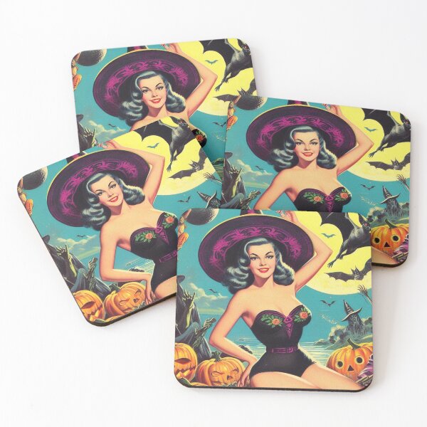 Item preview, Vintage Witch Pin up designed and sold by PulpVintage.